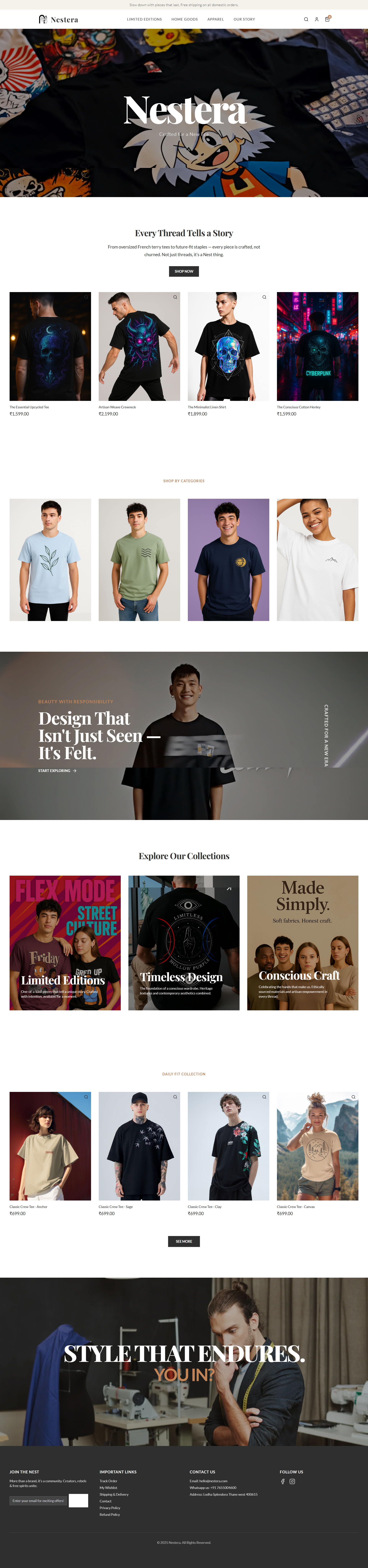 Nestera Fashion main project view